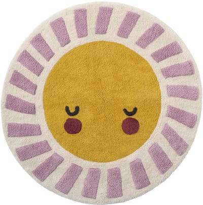 Petite Amélie Kindervloerkleed Zon - 100% Katoen - Ø110 cm