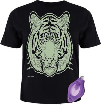 Glow in the Dark T-shirt - Tovershirt Kinderen - Creatief Spelen - Met UV Pen - Uniseks Volwassene - Zwart