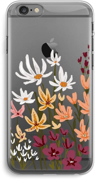 Case Company® - Hoesje geschikt voor iPhone 6 PLUS / 6S PLUS hoesje - Painted wildflowers - Soft Cover Telefoonhoesje - Bescherming aan alle Kanten en Schermrand
