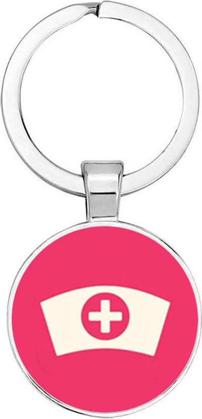 Akyol - Zuster roze Sleutelhanger - zuster - iemand die zuster is - werk - cadeau - verjaardag - geschenk - gift - welkomst cadeau - afscheidscadeau - 2,5 x 2,5 CM
