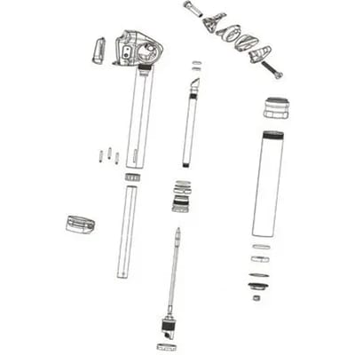 Koppelingset voor slang en zadelpen Rockshox Reverb Stealth B1 Hose Barb Court