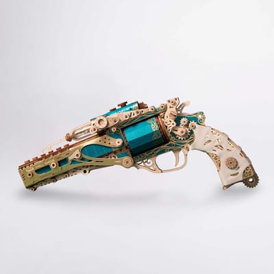 Howcat 3D Houten Puzzel Steampunk Revolver Noble Hunger - 318 Stukjes - Modelbouwpakket voor Volwassenen en Tieners