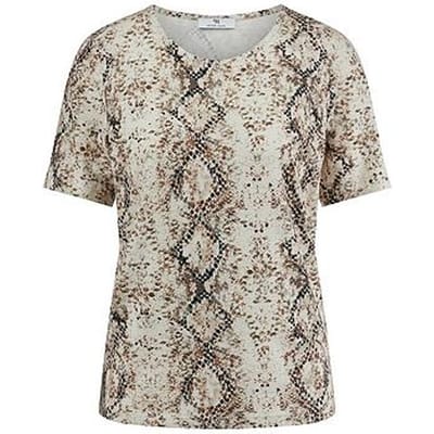 Shirt ronde hals Van Peter Hahn beige