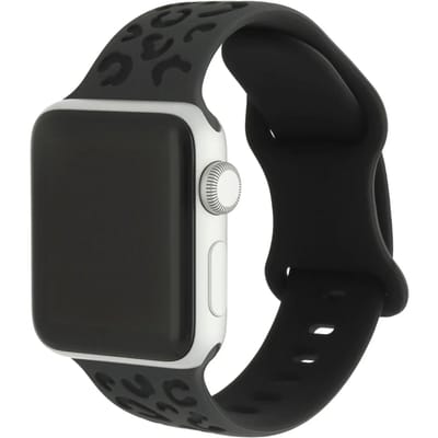 123watches Wild bandje - siliconen - zwart diepgrijs - 38 · 40 · 41 & 42 mm - Geschikt voor Apple Watch series 1/2/3/4/5/6/7/8/9/10/11/12/SE/SE2/SE3