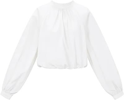 Blouse open rug wit - Maat L