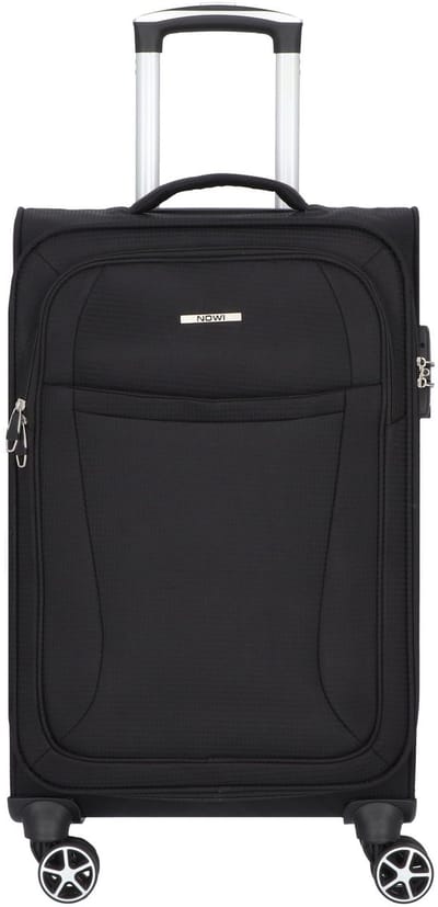 NOWI Edinburgh 4 wielen Trolley 64 cm - Zachte bagage - TSA slot - schwarz