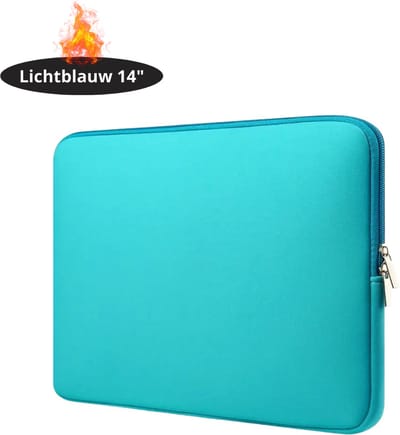 Nivard Laptoptas Schokbestendig - Laptop Sleeve - Rugtas - Schoudertas - Laptoshoes - Kantoortas - Dames & Heren - 14 Inch - Lichtblauw