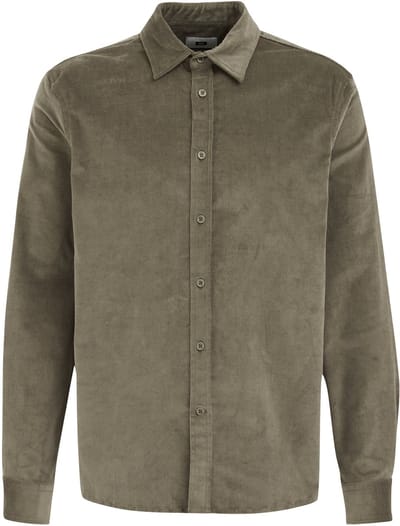 We Fashion Shirt Moss Green Maat: M | Casual Overhemden Outlet | Heren | Bruin