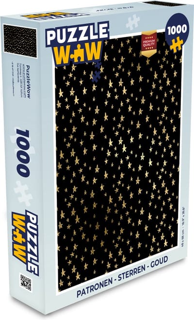 Puzzel Patronen - Sterren - Goud - Legpuzzel - Puzzel 1000 stukjes volwassenen