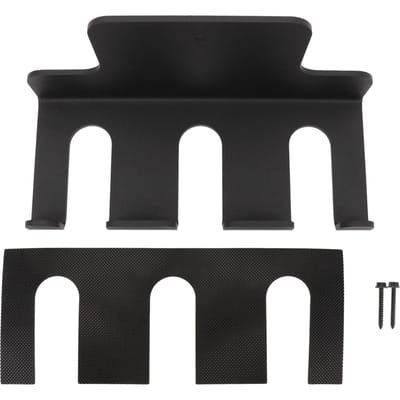 Wandgemonteerde Halterhouder Zware Uitvoering Koolstofstaal Verticale Hangende Halter Opbergrek voor Thuis black
