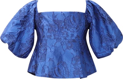 Gimme - Lovergirl Top – Elegante Effen Top – Modieus Geweven Shirt voor een Charmante Look - S - Blauw