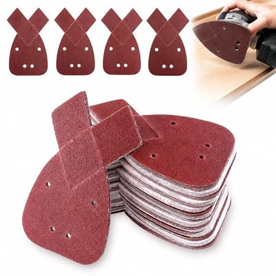 Dailygoods- Slijppapier Set van 40 Stuks - Schuurpapier 140mm - Diverse Korrelgroottes 40#/80#/120#/150# - Precisie Schuren - Polijsten - Geschikt voor Detail Schuurmachines
