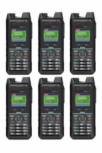 Set van 6 Inrico T330 4G LTE Zello Smart Portofoons IP68