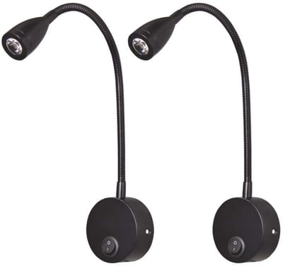 TOVBMUP LED leeslamp - Leeslamp naast het bed - Nachtlampje - Warm wit licht - 2 stuks