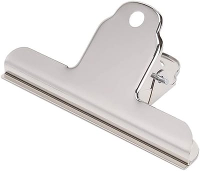 Mappen - Set van 2 - Zilverkleurige metalen dossiermappen - Voor thuis, op kantoor en op school - Zilver 10 cm