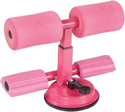 Buikspier Trainingsstang - Zuignap Trainingstoestel Kernoefening - Buikspiertraining - Sterke Zuignapbasis - 26 x 16 cm - Roze