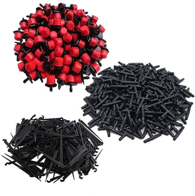 Allecto - Automatische druppelirrigatieset - Tuinbewateringssysteem - Verstelbare micro-irrigatie - 300 stuks - Druppelsproeiers - Ideaal voor gazo...
