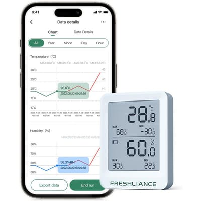 BT Temperatuur en Vochtigheid Recorder Fruit Koude Opslag Koudeketen Transport Temperatuur Logger Mobiele Telefoon APP veelkleurig