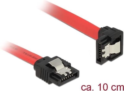 SATA 6 GB/s kabel rechtstreeks naar beneden naar beneden schuine schuine 10 cm rood