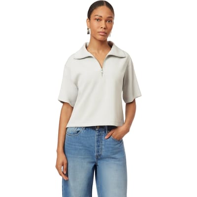 Scotch & Soda Quarter Zip Tee Lunar Rock Taglia: L | Camicie Outlet | Donna