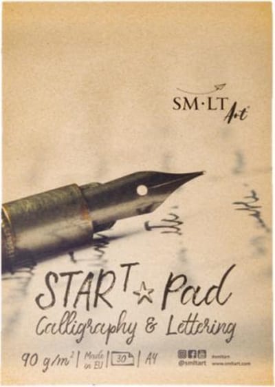 SMLT kalligrafie startersblok A4 90gr 30 vel gerecycled papier.