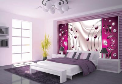 Pink Diamond Abstract Modern Photo Wallcovering