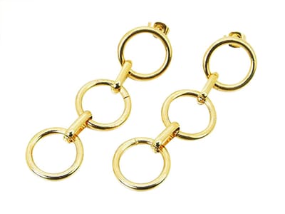 Montebello Oorbellen Bomai Gold - 316L Staal - ∅18mm - 66mm
