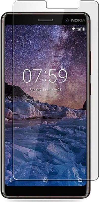 Screenprotector Glas - Tempered Glass Screen Protector Geschikt voor: Nokia 7 Plus - 1x
