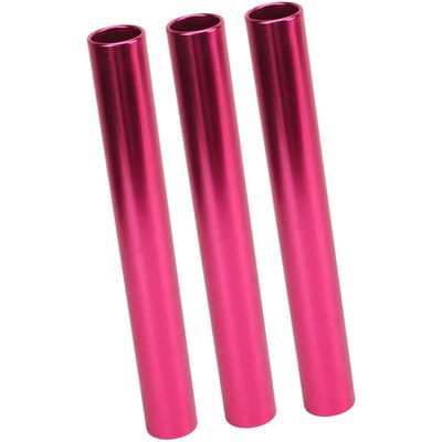 3 Stuks Aluminiumlegering Baanveld Estafettestokken Baanstokken Raceuitrusting voor Hardloopwedstrijd Team voor pink