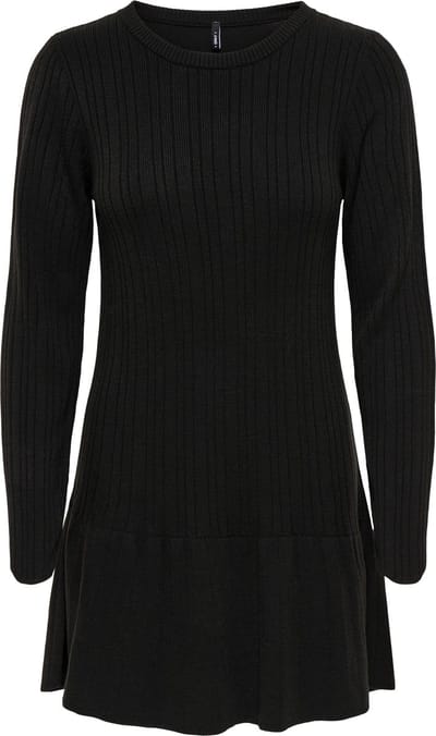 ONLY - ONLTESSIE LS RIB FLARED DRESS AT KNT - Dames - Mini jurken