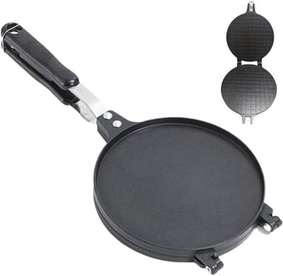 Dubbele Wafelmaker - Wafelijzer Pan - Kleine Gebakjes Maken - Anti-aanbaklaag - 43 x 20 cm - Meerkleurig