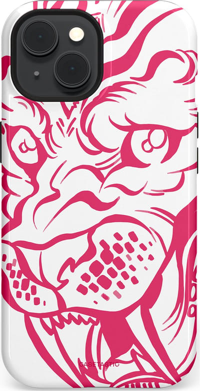 Casetastic Hoesje Geschikt voor Apple iPhone 15 Magsafe - Stijlvolle Beschermende Duo-layer Case - Scherpe Strepen