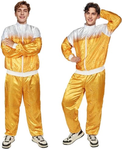 Stijlvolle retro disco kostuumset voor mannen, perfect voor rolspellen en rave feesten in de jaren 70 en 80, inclusief accessoires en unieke details