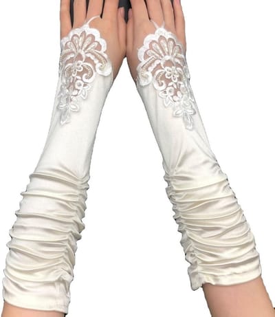 Elegante Vingerloze Kanten Handschoenen voor Dames, Perfect voor Bruiloften, Gala's en Theepartijen, Vintage Accessoires voor Kostuums