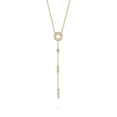 Jette - 89207970 - Ketting - Dames - 925 Zilver - geel verguld gepolijst met Zirkonia - 42cm