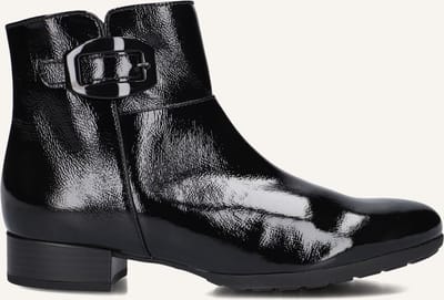 Gabor 714.1 Enkellaarsjes - Enkelboots met rits - Dames - Zwart - Maat 38,5
