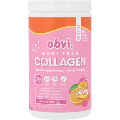 Obvi, More Tan Collageen, Multi Collageen Peptiden + Beauty Complex, Sinaasappel Mango Smaak, 13.44 oz (381 g)