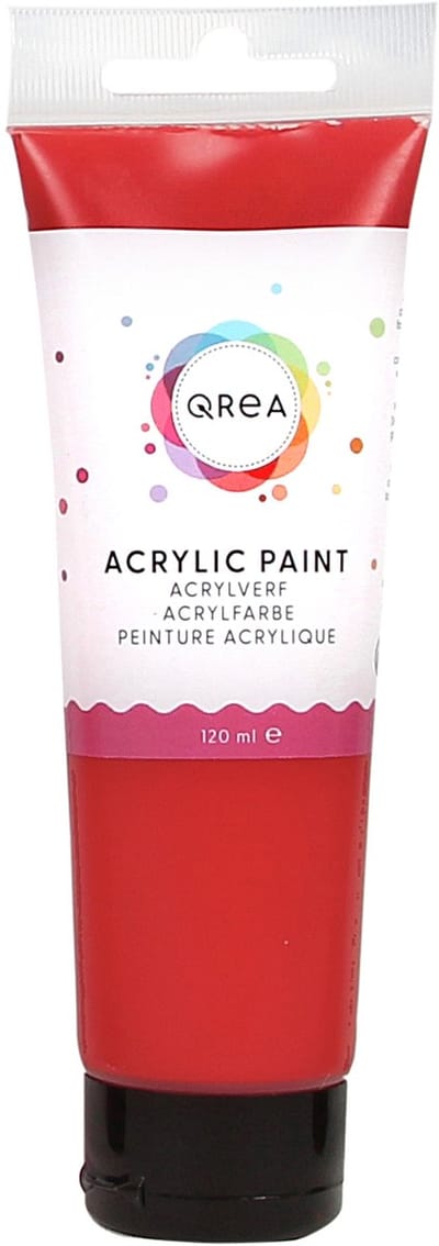 Acrylverf qrea 120 ml vermiljoen | 6 stuks