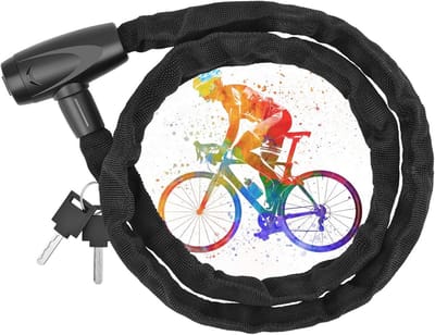 Veiligheidskettingslot voor Fiets en Mountainbike - Diefstalbeveiliging met Sleutel - Zwart