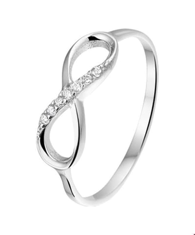 Zilver Gerhodineerde Ring infinity zirkonia 1325093 14.50 mm (46)