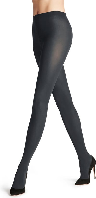 FALKE Cotton Touch eenkleurig katoen panty dames grijs - maat S