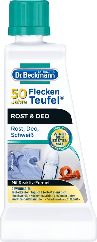 Dr. Beckmann Vloeibare Vlekverwijder - Vlekverwijder voor deodorant- en roestvlekken - 50 ml