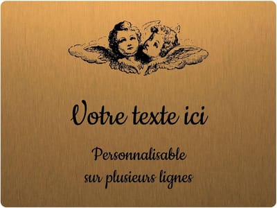 Gegraveerd Rustplaatsbord met Engelmotief voor Grafsteen - Zelfklevend, 20x15 cm