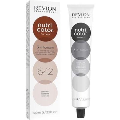 Revlon, Nutri Color Filters, Masque Crème Colorant pour Cheveux, Amélioration de la Couleur, 624 Châtaigne, 100 ml