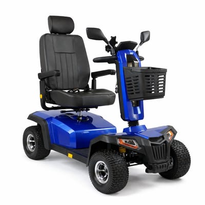 Plaza 1400E Extreme Scootmobiel – 17 km/u – Actieradius tot 70 km – Draagvermogen 250 kg – Inclusief Scootmobiel Koffer