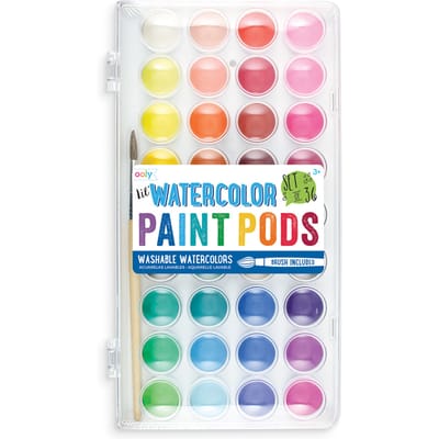 Ooly - Lil' watercolor paint pods - Waterverf - Set van 36 heldere waterverfkleuren