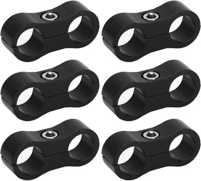 Hose Separator Clamp voor AN6 Brandstofslang - 10 Stuks Aluminium Klemmen voor 3/8 Brandstofslang, Olieleiding en Remleiding