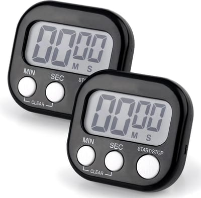 Digitale Keukentimer met Alarm en Magnetische Bevestiging – Stopwatch en Countdown Timer voor Koken, Studeren en Training (Zwart)
