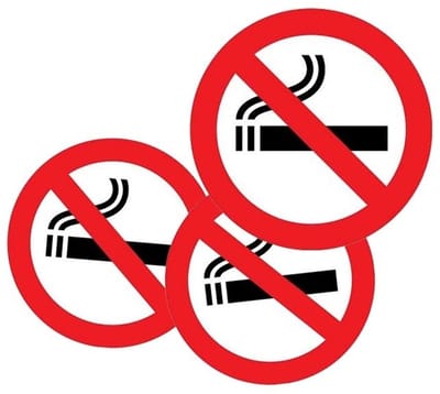 Sticker - 20x - verboden te roken - rond - D14,8 cm - Verbodsborden voor binnen