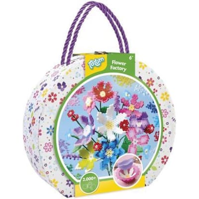 Totum knutsel koffertje bloemen maken met 2000+ strijkkralen - Flower Factory - Creatief speelgoed knutselen kinderen en volwassenen- cadeautip